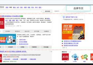 搜狗搜索推广品牌专区样式由品牌词触发，适合有知名度的客户投放