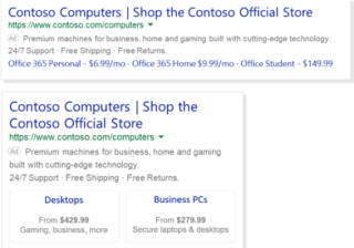 必应广告推广价格​扩展、附加评价、附加链接