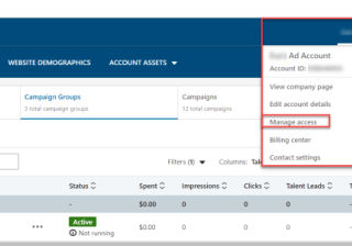 LinkedIn广告投放:在广告帐号中添加用户，营销管理工具中的用户角色和权限