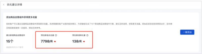 百度信息流广告:新增“添加商品类创意组件获得更多流量”建议! 百度信息流广告:新增“添加商品类创意组件获得更多流量”建议!