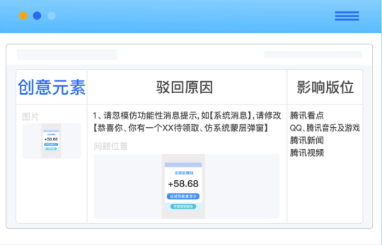 腾讯个广告创意透明合规可视化,审核体验更顺滑 腾讯个广告创意透明合规可视化,审核体验更顺滑