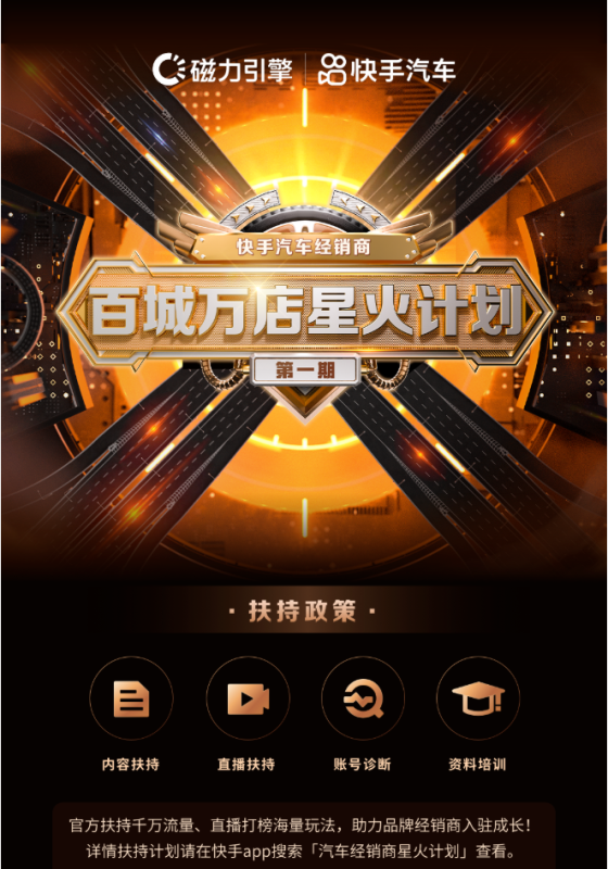 3000+汽车经销商参与打榜 快手“百城万店星火计划”初见成效 3000+汽车经销商参与打榜 快手“百城万店星火计划”初见成效