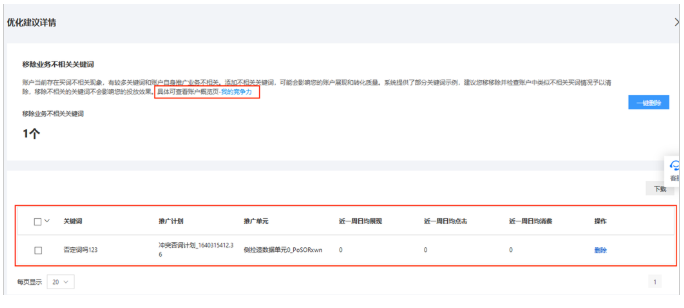 百度广告：【我的竞争力】新增披露“买词不相关”风险点--全流量上线