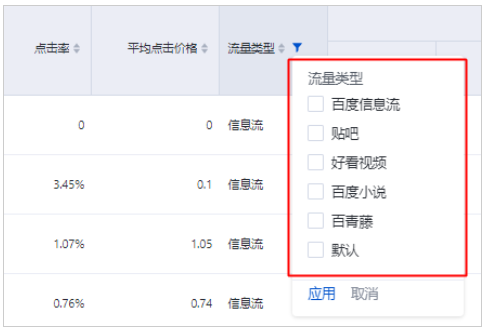 百度广告投放:账户、计划、单元报告新增“流量类型”指标--全流量上线 百度广告投放:账户、计划、单元报告新增“流量类型”指标--全流量上线