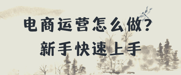 电商运营怎么做?新手快速上手,实现收益 电商运营怎么做?新手快速上手,实现收益