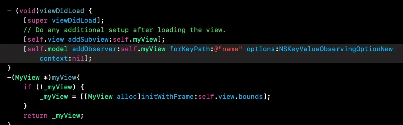 IOS基础 通过KVO实现Model和View联动 IOS基础 通过KVO实现Model和View联动