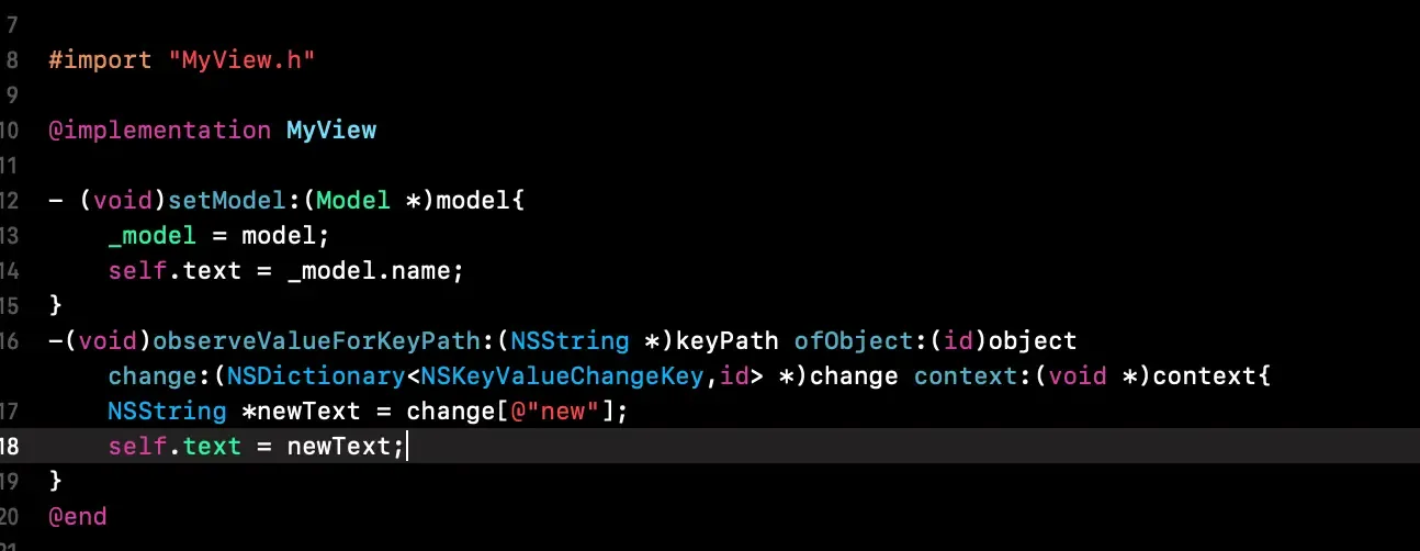 IOS基础 通过KVO实现Model和View联动 IOS基础 通过KVO实现Model和View联动
