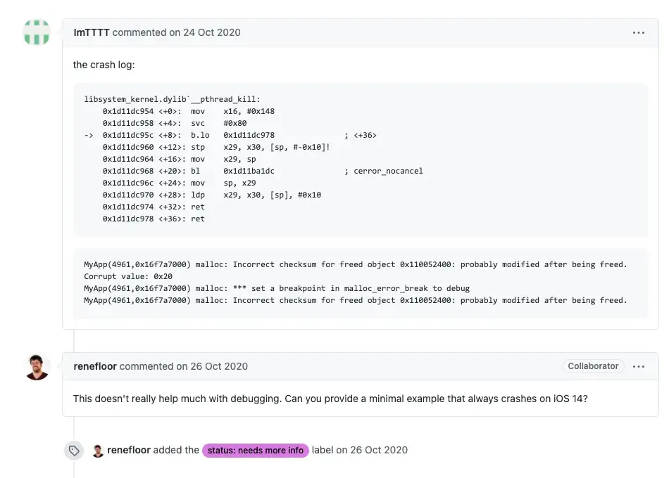 Flutter 项目在 iOS14 启动崩溃 Flutter 项目在 iOS14 启动崩溃