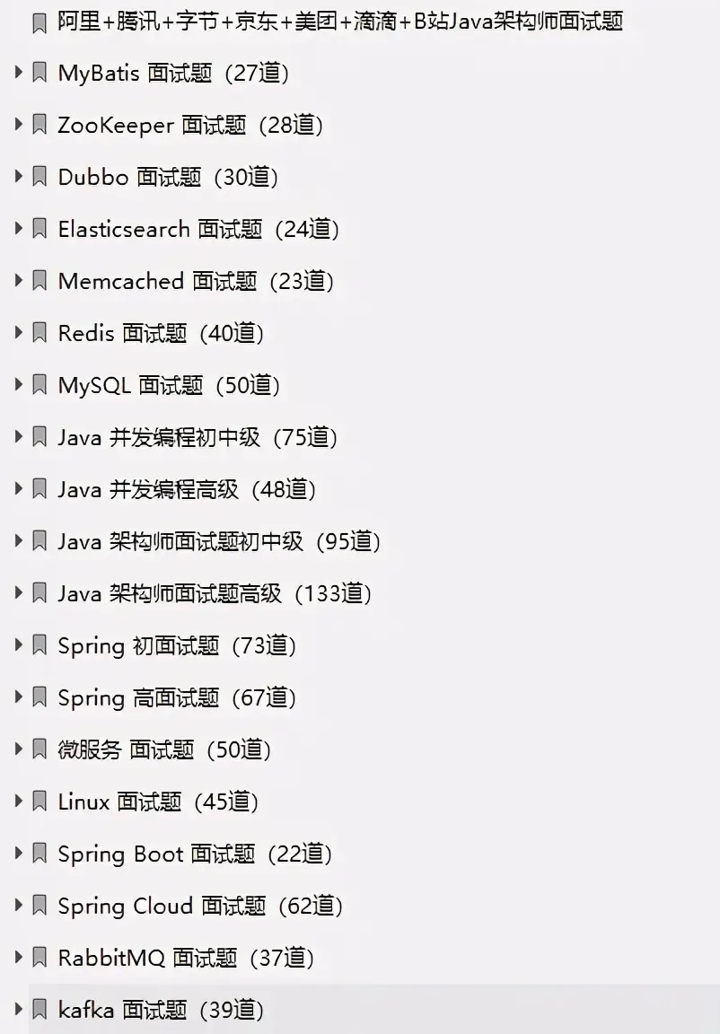 盘点2021面试高频题：刷完Java脑图，成功拿下美团、字节、抖音、滴滴等7个offer！