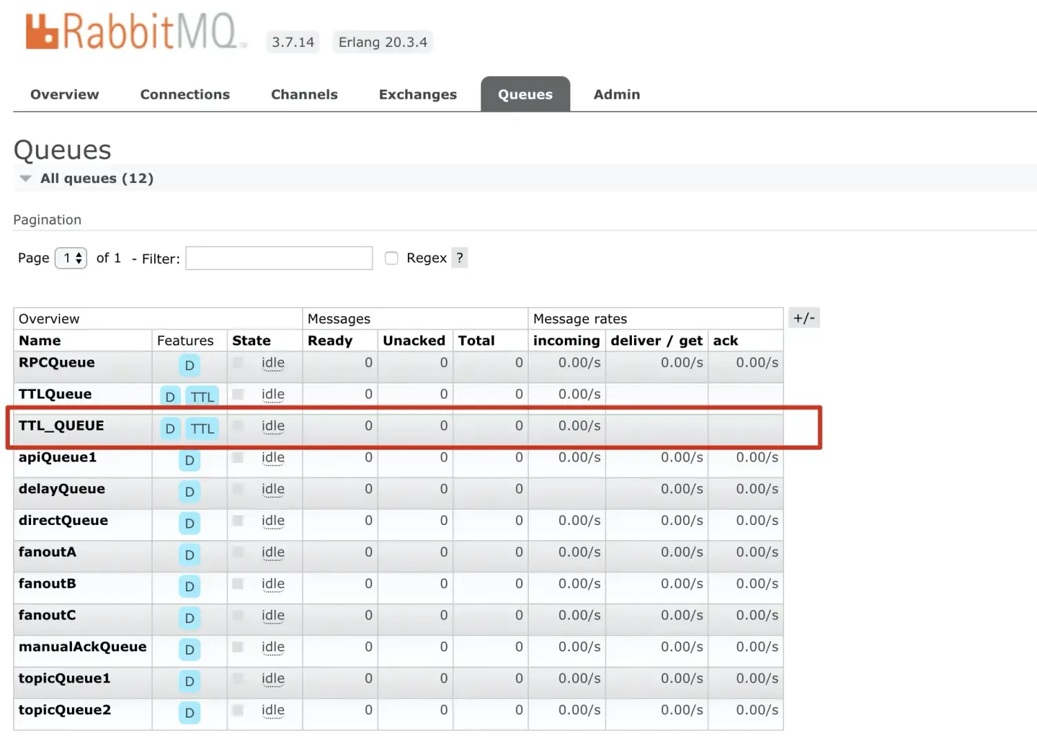 Springboot整合RabbitMQ(四)——设置消息过期时间TTL Springboot整合RabbitMQ(四)——设置消息过期时间TTL