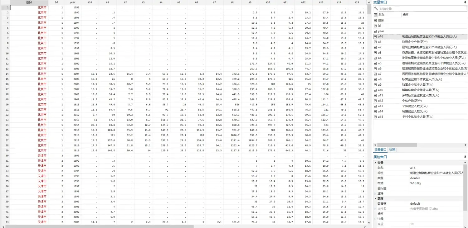 如何利用stata一键实现把国家统计局地区分省年度数据快速整理成省级面板数据
