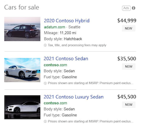 信用卡、汽车在必应投放广告的好处