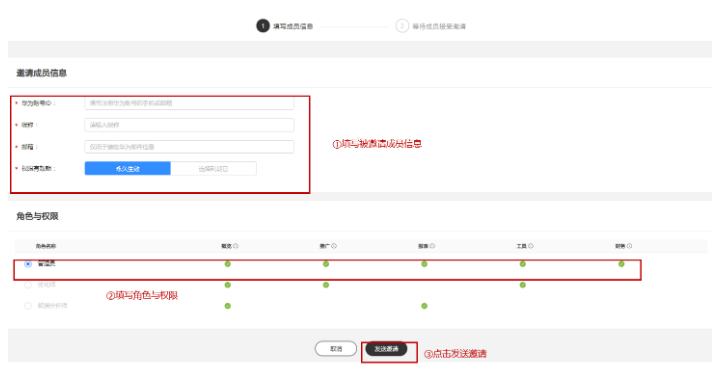 华为广告:管理团队账号 华为广告:管理团队账号