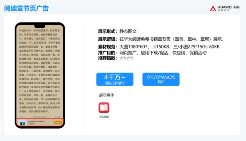华为广告:阅读章节页样式 华为广告:阅读章节页样式