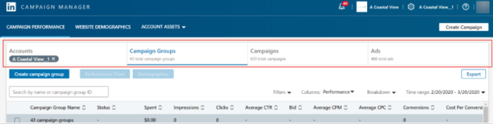 Linkedin广告推广——初步了解营销管理工具