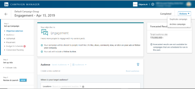 LinkedIn广告推广——移动并复制推广活动 LinkedIn广告推广——移动并复制推广活动