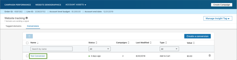 领英广告推广——领英转化窗口、查看和管理领英转化 领英广告推广——领英转化窗口、查看和管理领英转化