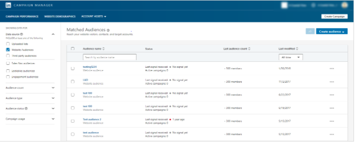 LinkedIn广告投放——访问和管理匹配目标客户再目标客户网站 LinkedIn广告投放——访问和管理匹配目标客户再目标客户网站