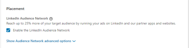 LinkedIn广告投放——启用或领英广告伙伴网站停用您的企业推广内容活动
