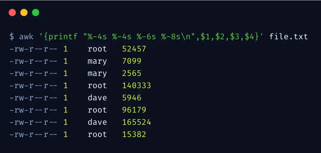awk命令实战使用