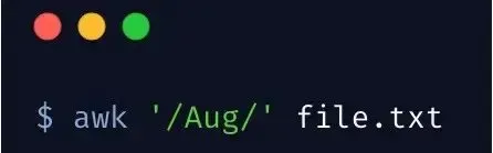 awk命令实战使用