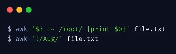 awk命令实战使用