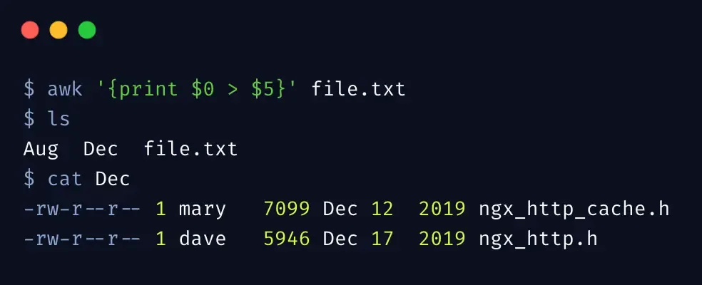 awk命令实战使用