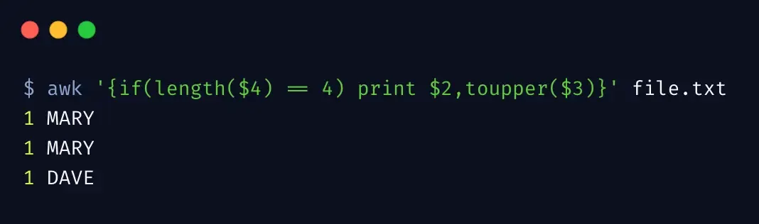 awk命令实战使用