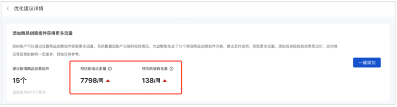百度广告:优化中心新增“添加商品类创意组件获得更多流量”建议--全流量上线 百度广告:优化中心新增“添加商品类创意组件获得更多流量”建议--全流量上线