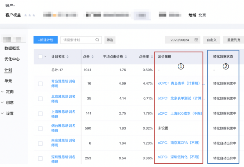 计划列表升级及支持CPC出价策略&oCPC部分功能调整--全流量上线 - 百度广告投放