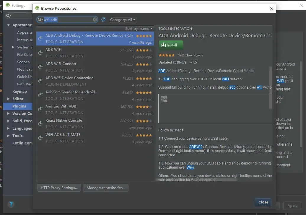 Android studio 真机调试WiFi ADB Android studio 真机调试WiFi ADB
