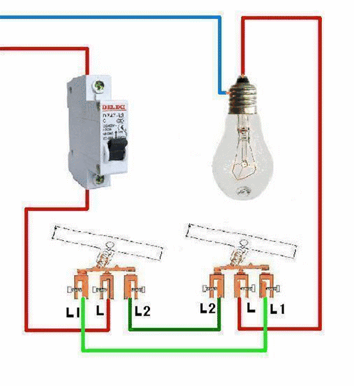 三控开关接线图实物图（一开三控开关接线图）